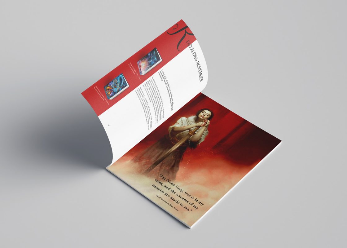 Magazin Doppelseite mit dem Feature Read Along November